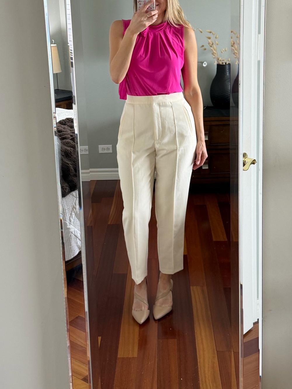 Zara Cream Pants Size Medium